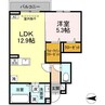 D-ROOM川北 1LDKの間取り
