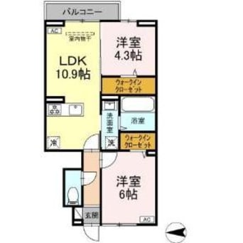 間取図 D-residence・M川北