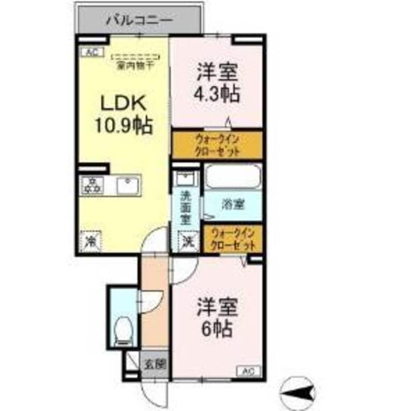 間取図 D-residence・M川北