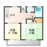 ホワイトハウス春日 2Kの間取り