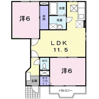 間取図 ラルジュグリーンＢ