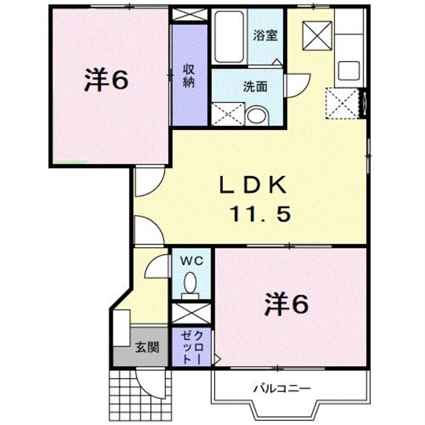 間取図 ラルジュグリーンＢ