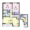 ウィンソウェル 2LDKの間取り
