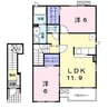 サンパティーク 2LDKの間取り