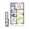 プラシード　Ⅱ(瀬戸町） 2LDKの間取り