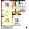 ベルヴィオラ南蔵王 2LDKの間取り