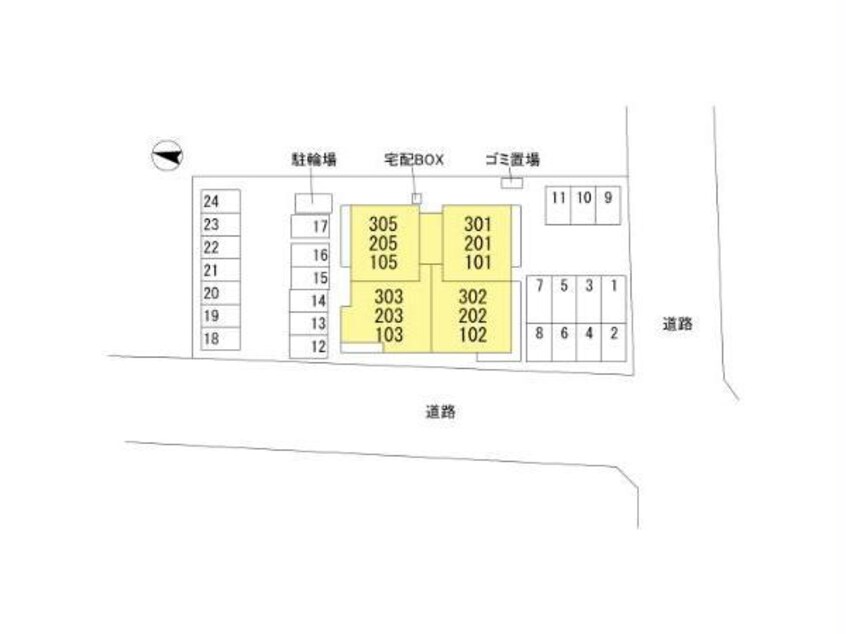配置図 ラフィーネ南蔵王