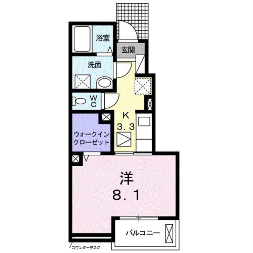 間取図 ラ　プロスペリテ　A