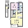 ラ　プロスペリテ　A 1LDKの間取り