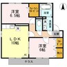 アブニール　ヴィラ　A棟 2LDKの間取り