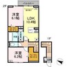 エスペランサ伍番館 2LDKの間取り