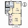 シャーメゾン南松永 1DKの間取り
