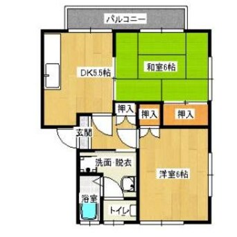 間取図 コーポ松岡