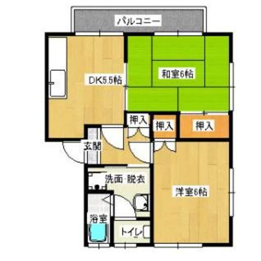 間取図 コーポ松岡