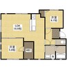 エーリッシュ新涯 2LDKの間取り
