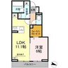 ヴェルコートⅡ 1LDKの間取り
