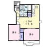 アビタシオン　ドゥ　B 2LDKの間取り