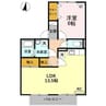 セジュールシマダ　C棟 1LDKの間取り