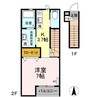 ガーデンヒルズ(大門町2） 1Kの間取り