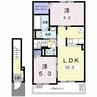 ローズコリーヌ大門A 2LDKの間取り