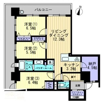 間取図 アルファゲートタワー福山駅前