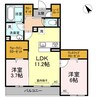 サンモール東川口　Ａ棟 2LDKの間取り