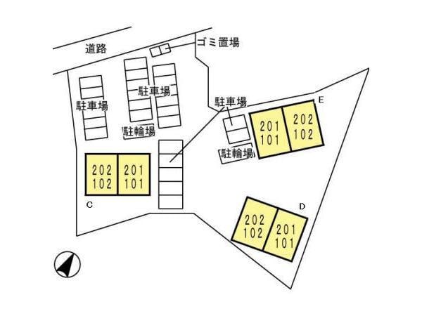 配置図 セジュールセラ　Ｃ棟