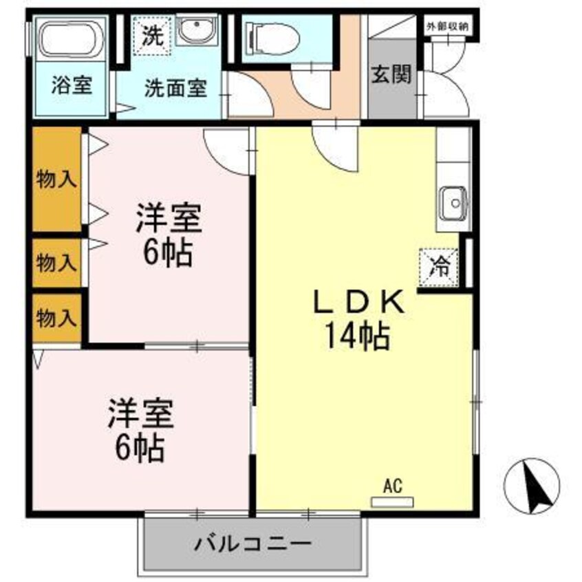 間取図 セジュールプランタン　Ａ棟