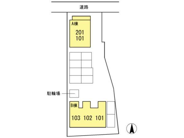 配置図 セジュールプランタン　Ａ棟