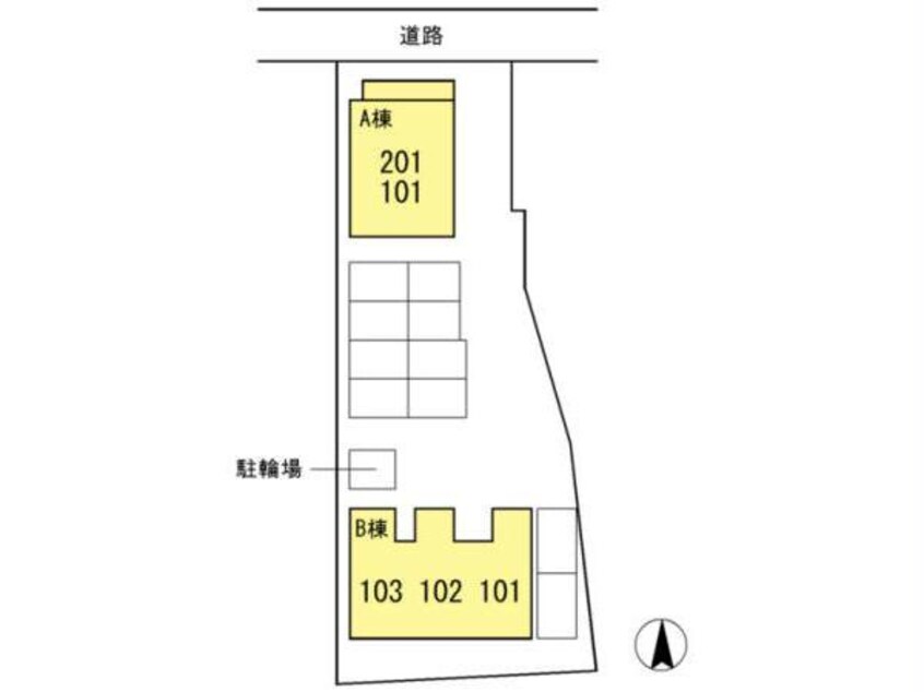 配置図 セジュールプランタン　Ａ棟