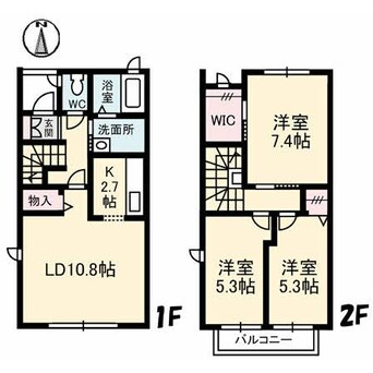 間取図 ブランシェ佐藤　2棟