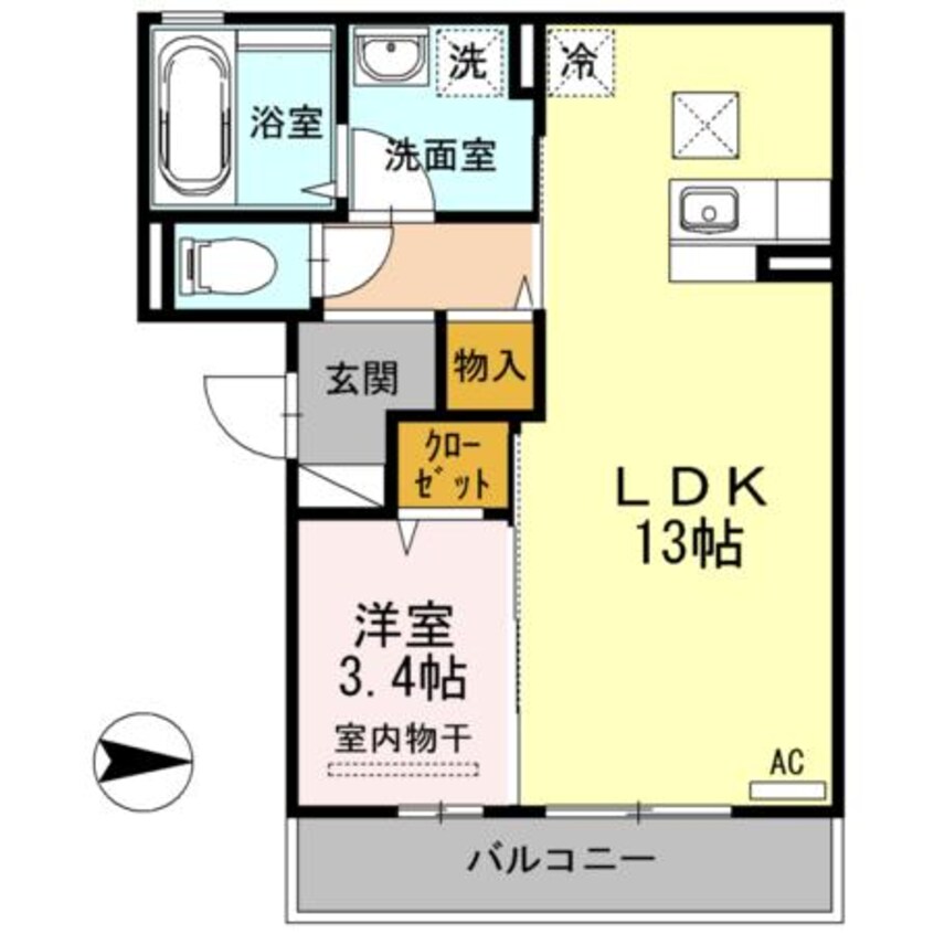 間取図 グラシューズ深津