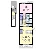 シェレーヌ 1LDKの間取り