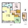 清風・光風　清風 2LDKの間取り