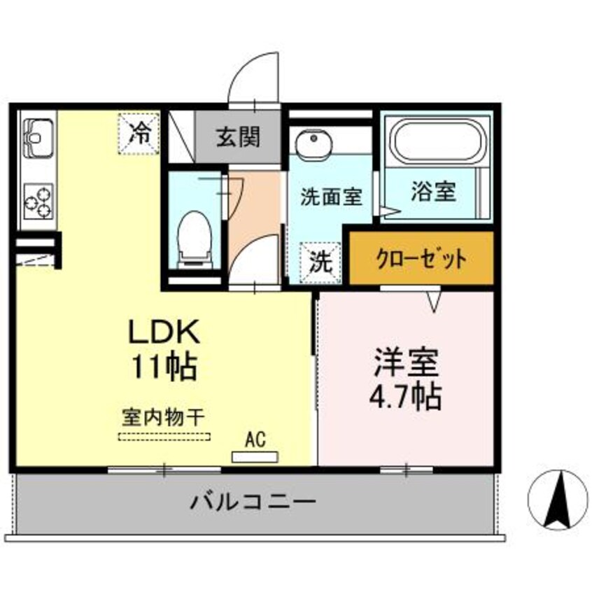 間取図 キャルル　Ｂ棟