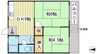 赤穂線（兵庫県内）/播州赤穂駅 徒歩5分 2階 築41年 2DKの間取り