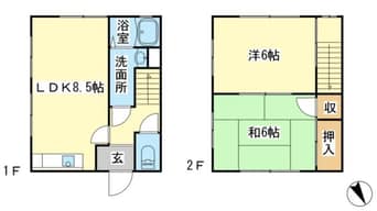 間取図 赤穂線（兵庫県内）/播州赤穂駅 徒歩17分 1階 築39年