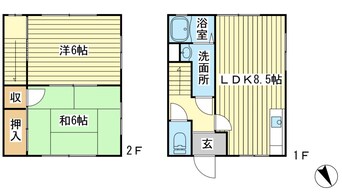 間取図 稲家貸家