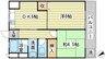 西三木マンション 2DKの間取り