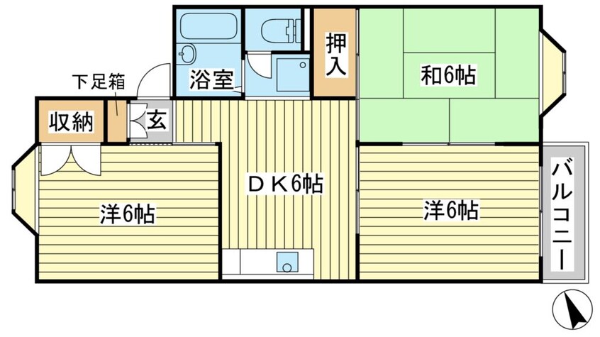 間取図 赤穂線（兵庫県内）/播州赤穂駅 徒歩35分 2階 築35年