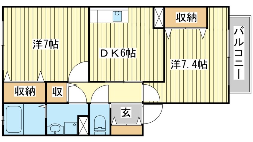 間取図 リヴェール磯浜　Ｂ棟