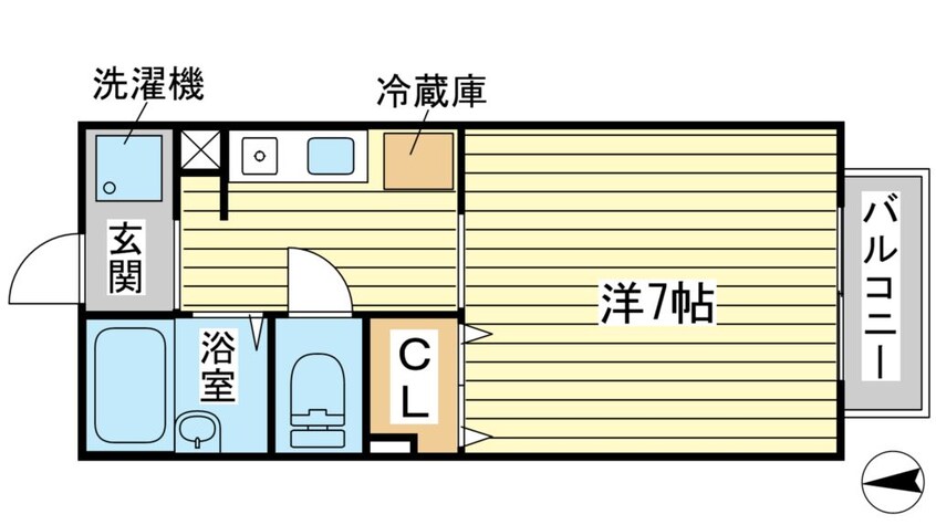 間取図 赤穂線（兵庫県内）/播州赤穂駅 バス6分関西福祉大学停下車:停歩3分 1階 築26年