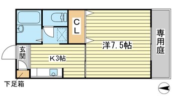 間取図 赤穂線（兵庫県内）/播州赤穂駅 徒歩29分 1階 築26年