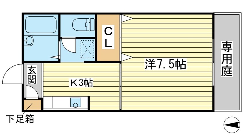 間取図 赤穂線（兵庫県内）/播州赤穂駅 徒歩29分 1階 築26年