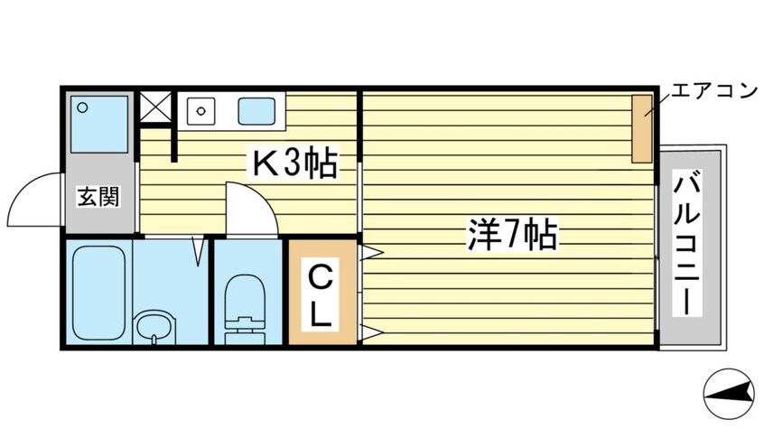 間取図 ラフィーネ赤穂　弐番館