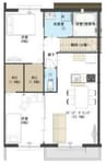 セーヌ　アンジェ塩屋II 2LDKの間取り