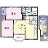 フォレストＫ　Ａ 2LDKの間取り