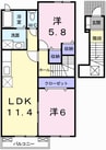 スクエア・センチュリー 2LDKの間取り