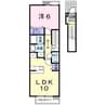 サンシャインフォレストII 1LDKの間取り