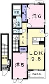 サンリット・カーサ 2LDKの間取り